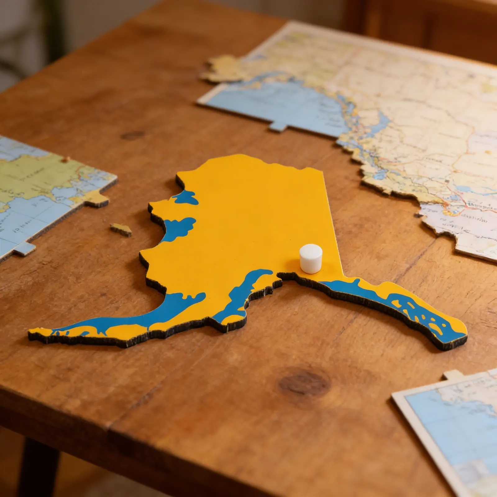Puzzlový dílek Severní Ameriky: Aljaška: Detailní pohled
