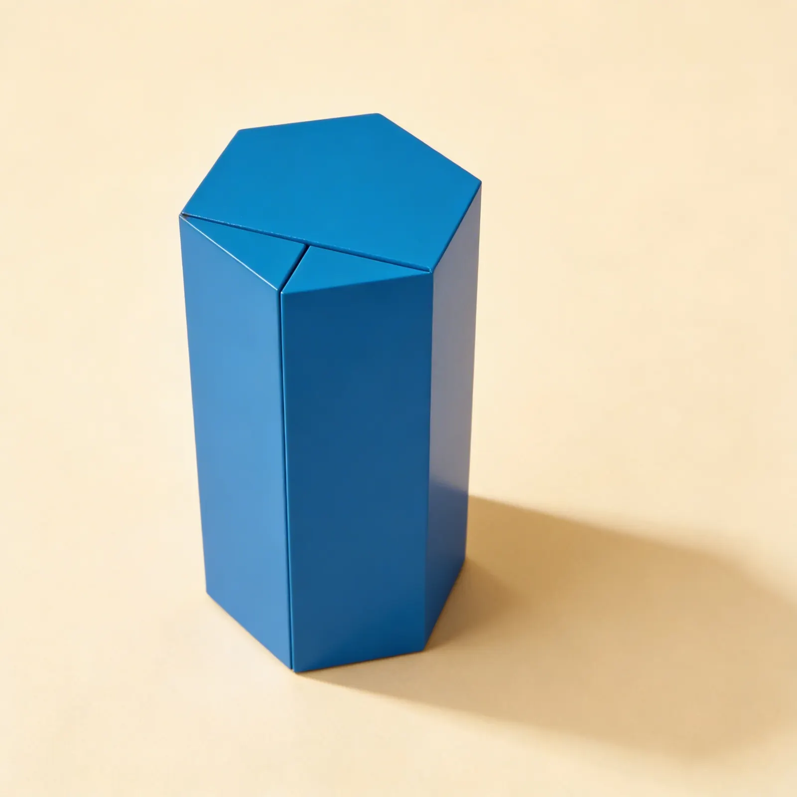 Divided Hexagonal Prism: Decomposable 3D Shape for Advanced Geometry: Side view