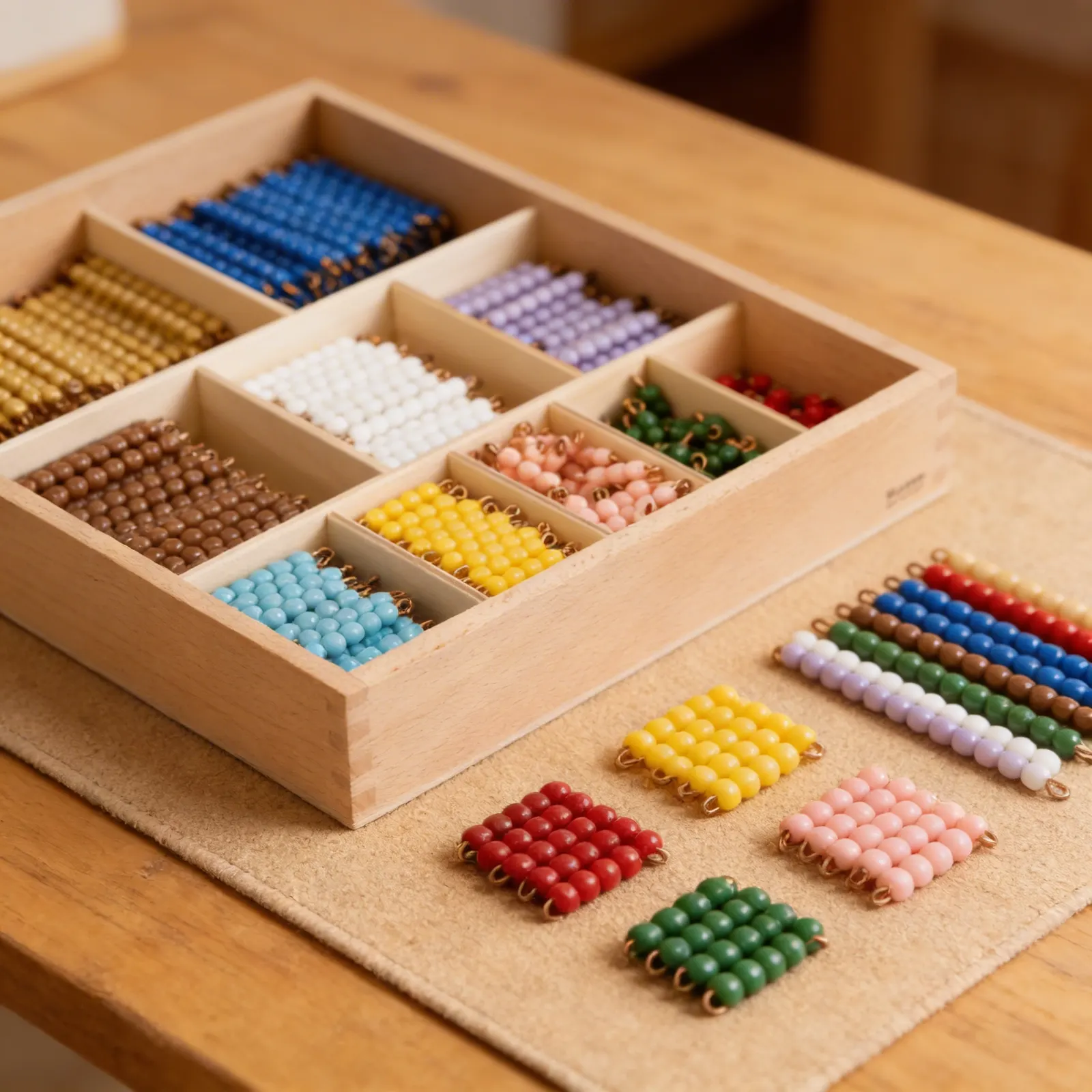 Decanomial Bead Bar Box: Complete Nylon Bead Set 1-10: Detail view