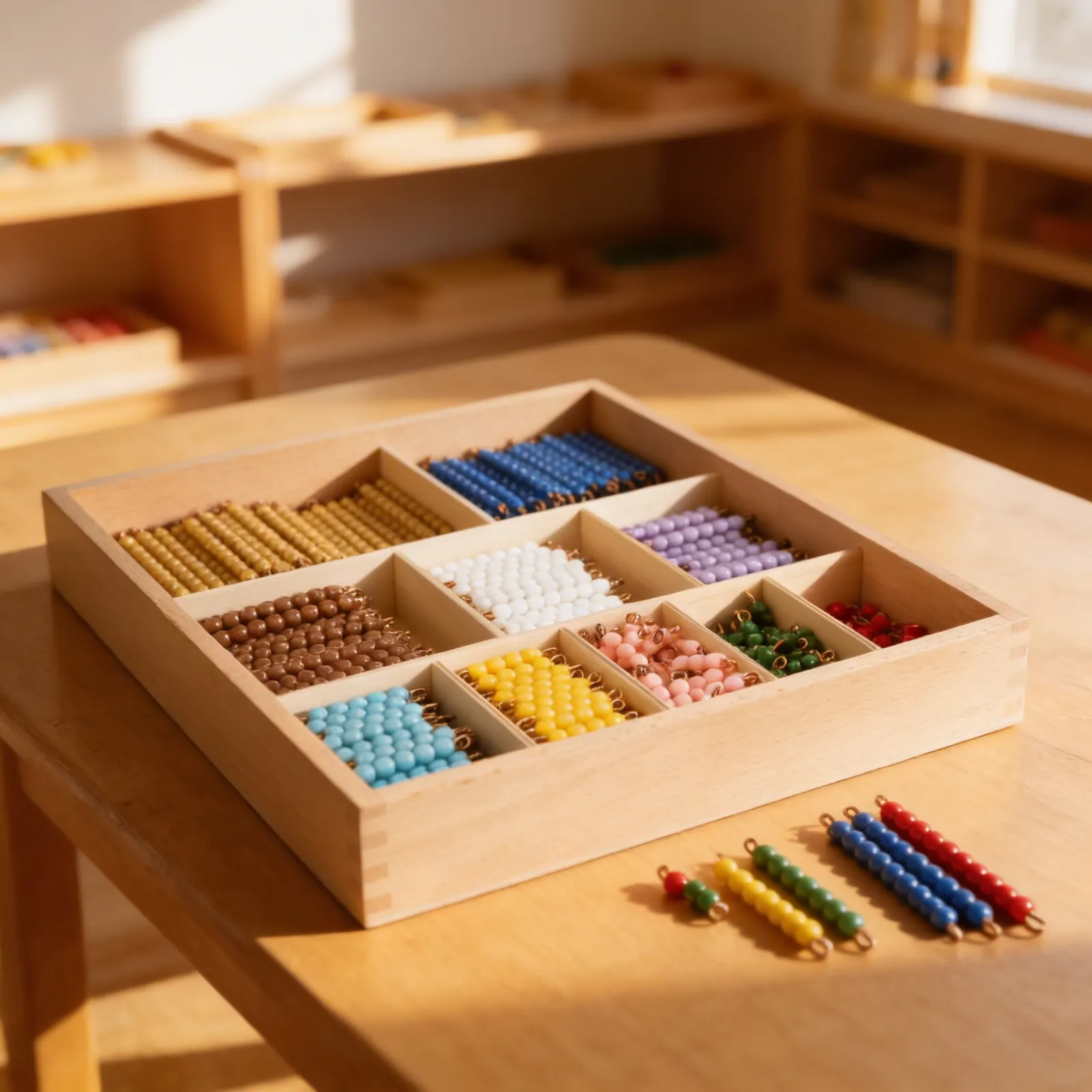 Decanomial Bead Bar Box: Complete Nylon Bead Set 1-10: Child learning