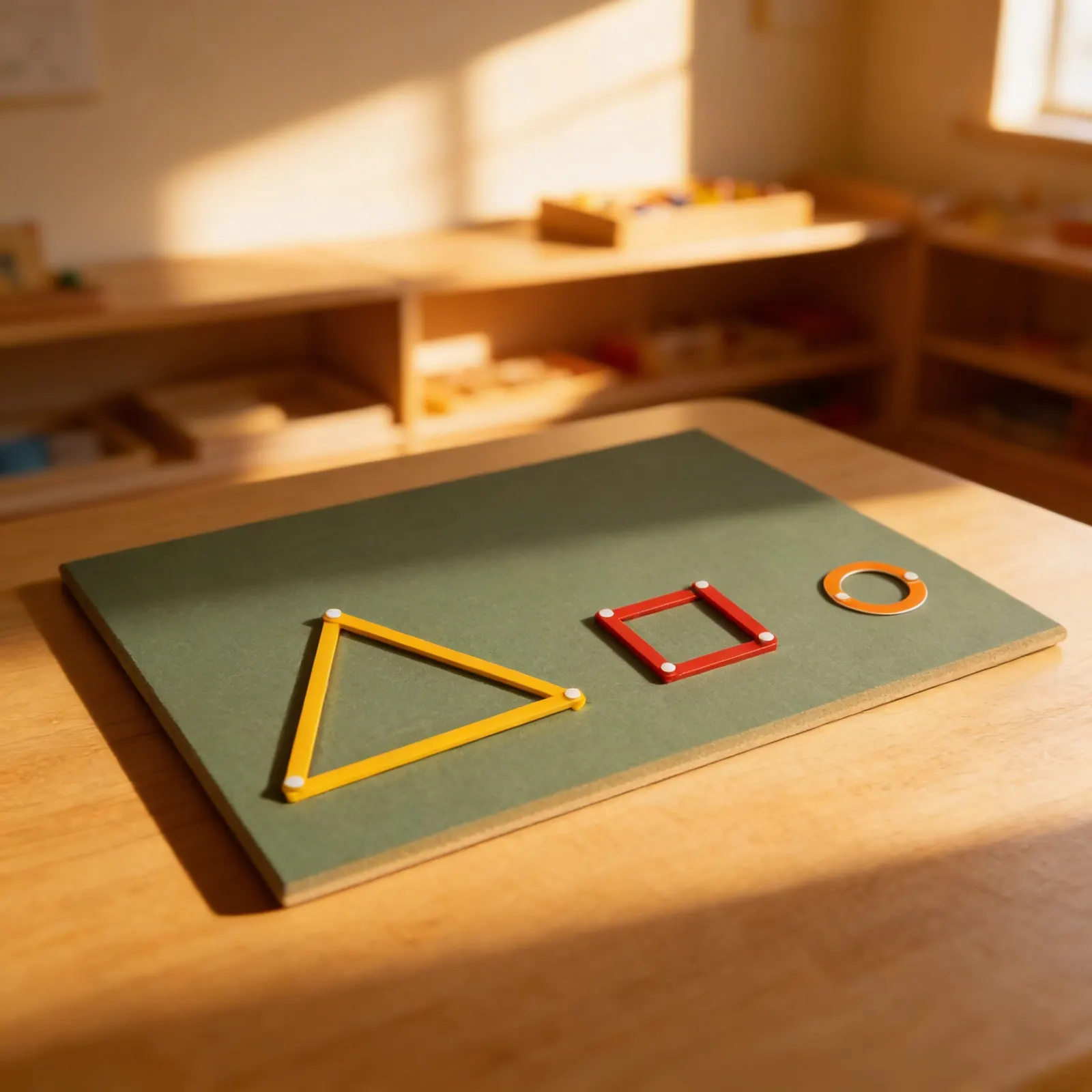 Large Working Board: For Geometric Stick Material Construction: Child learning