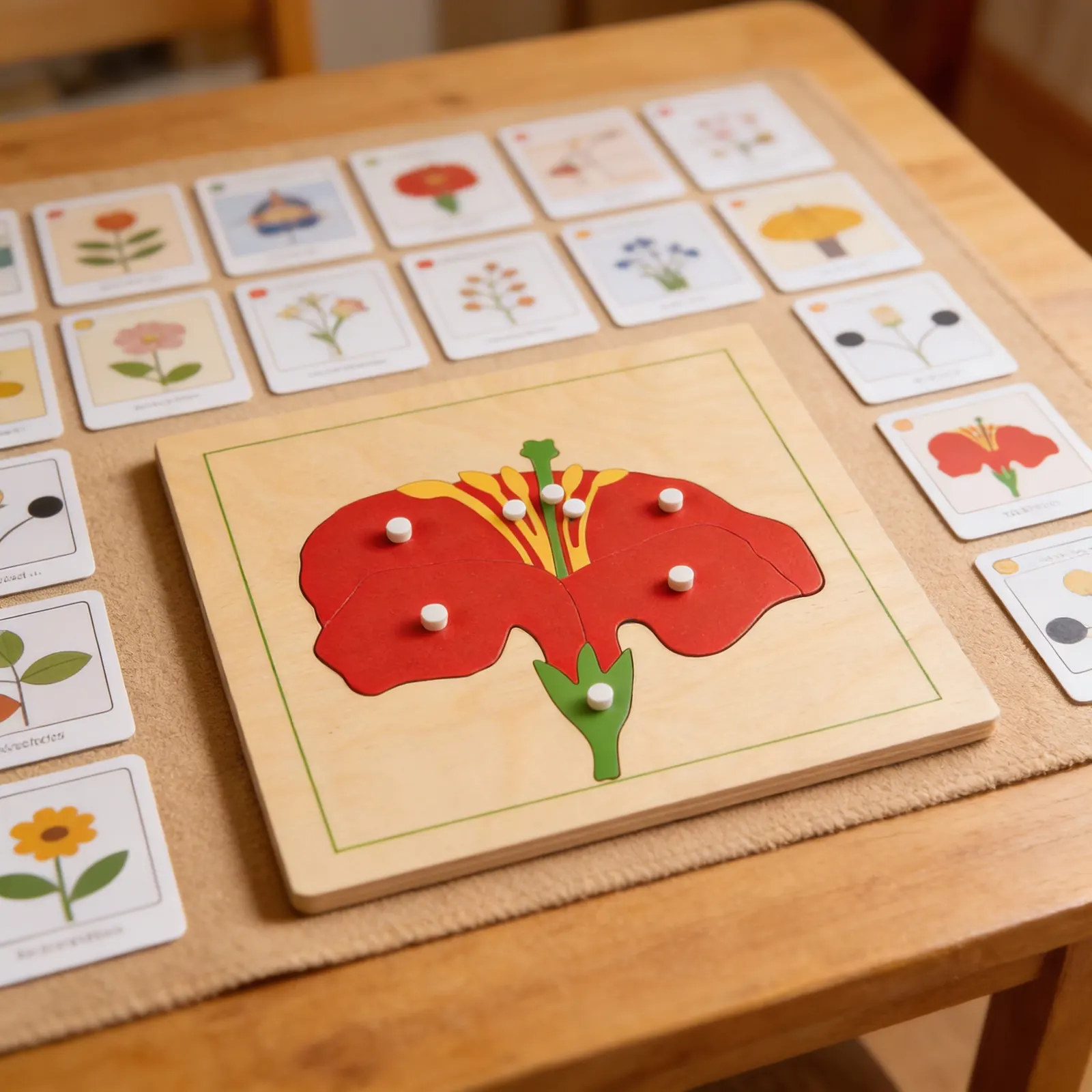 Botanická skladačka: Kvet: Detailný pohľad