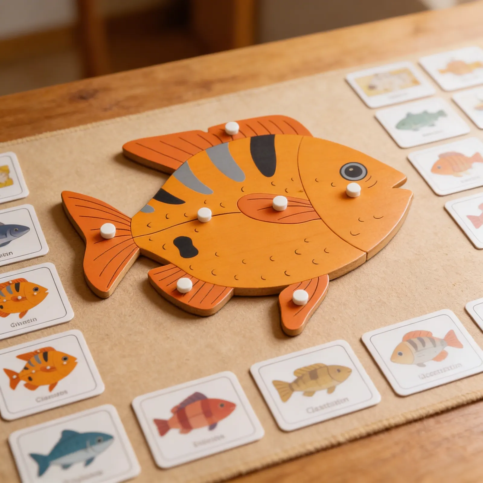 Puzzle zvířátko: Ryba: Detailní pohled