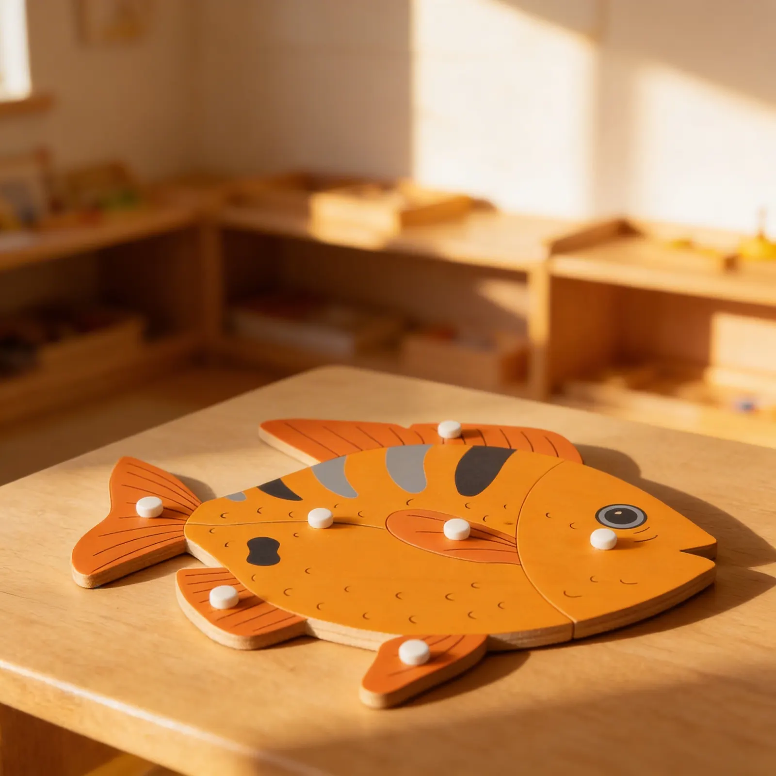 Puzzle zvířátko: Ryba: Při použití
