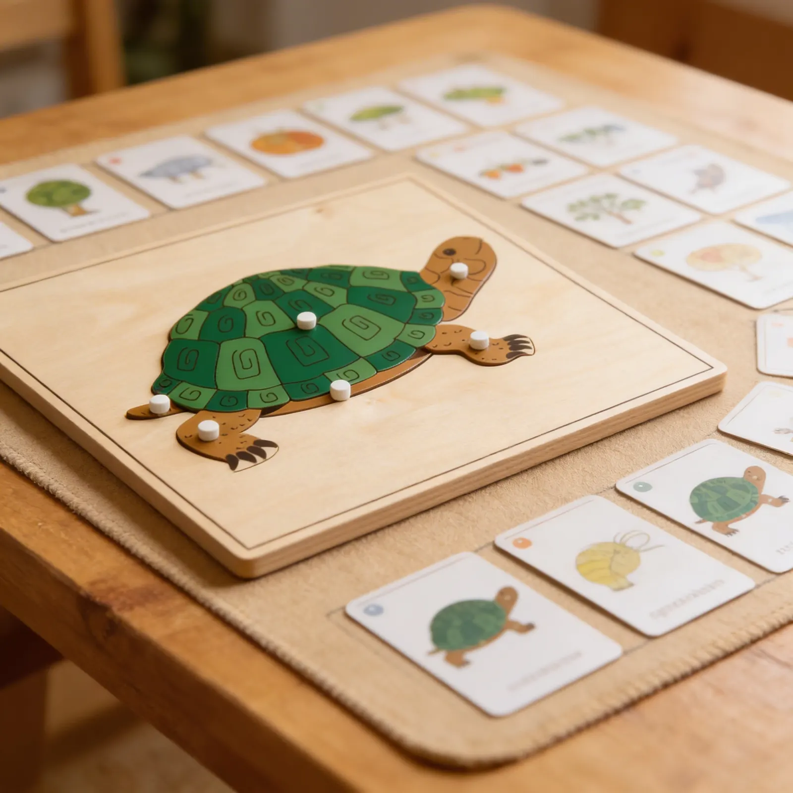 Puzzle zvířátko: Želva: Detailní pohled