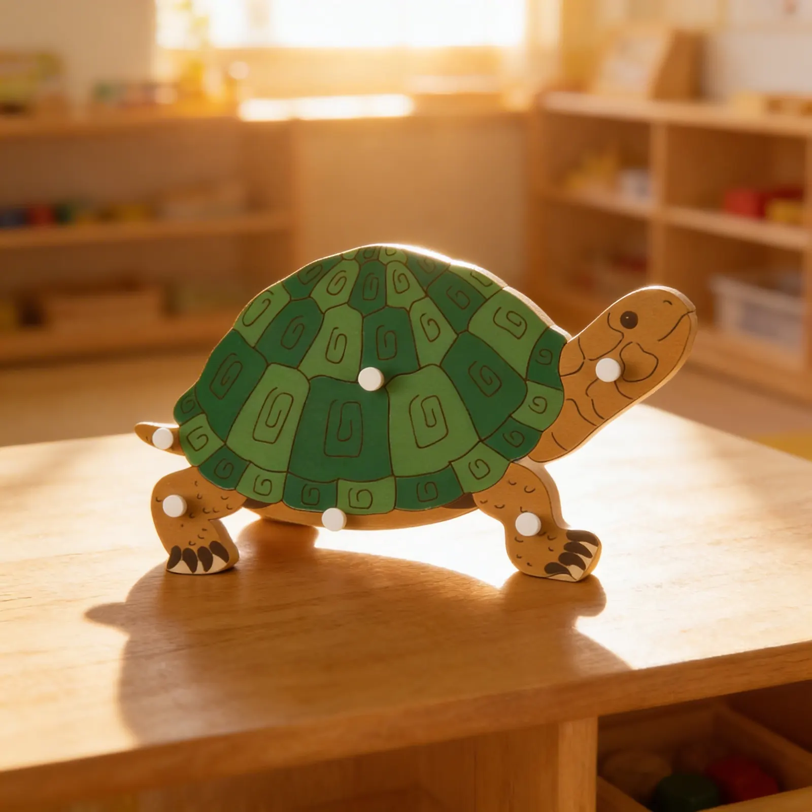 Puzzle zvířátko: Želva: Dítě při učení