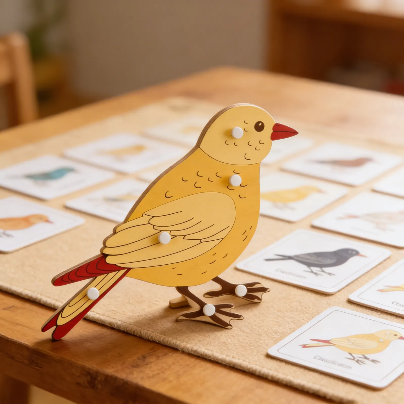 Puzzle zvieratko: Vták: Detailný pohľad