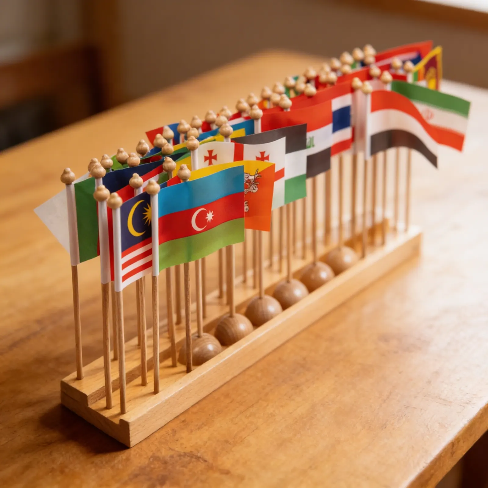 Asia Flag Stand: Country Recognition & Placement Activity: Detail view