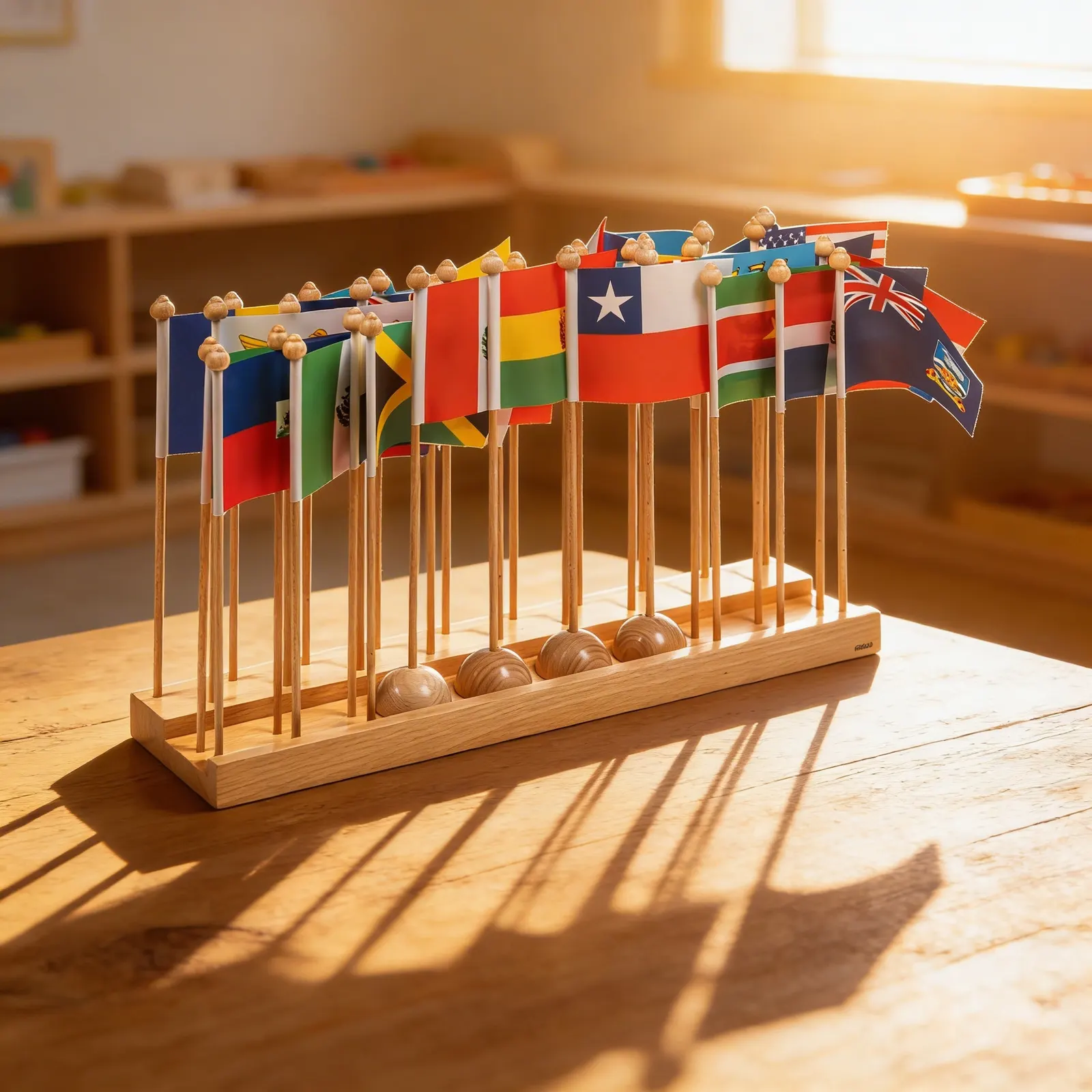 Flag Stand Americas: North & South America Without Caribbean: Child learning