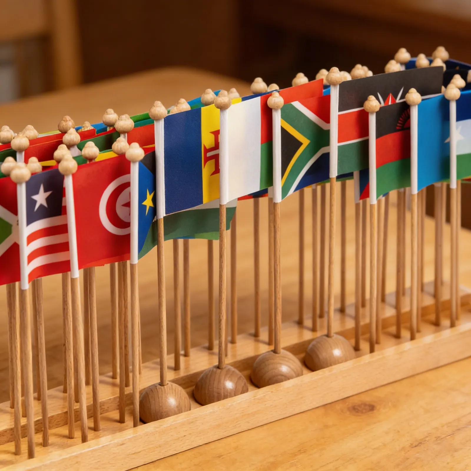 Africa Flag Stand: Country Recognition & Placement Activity: Detail view