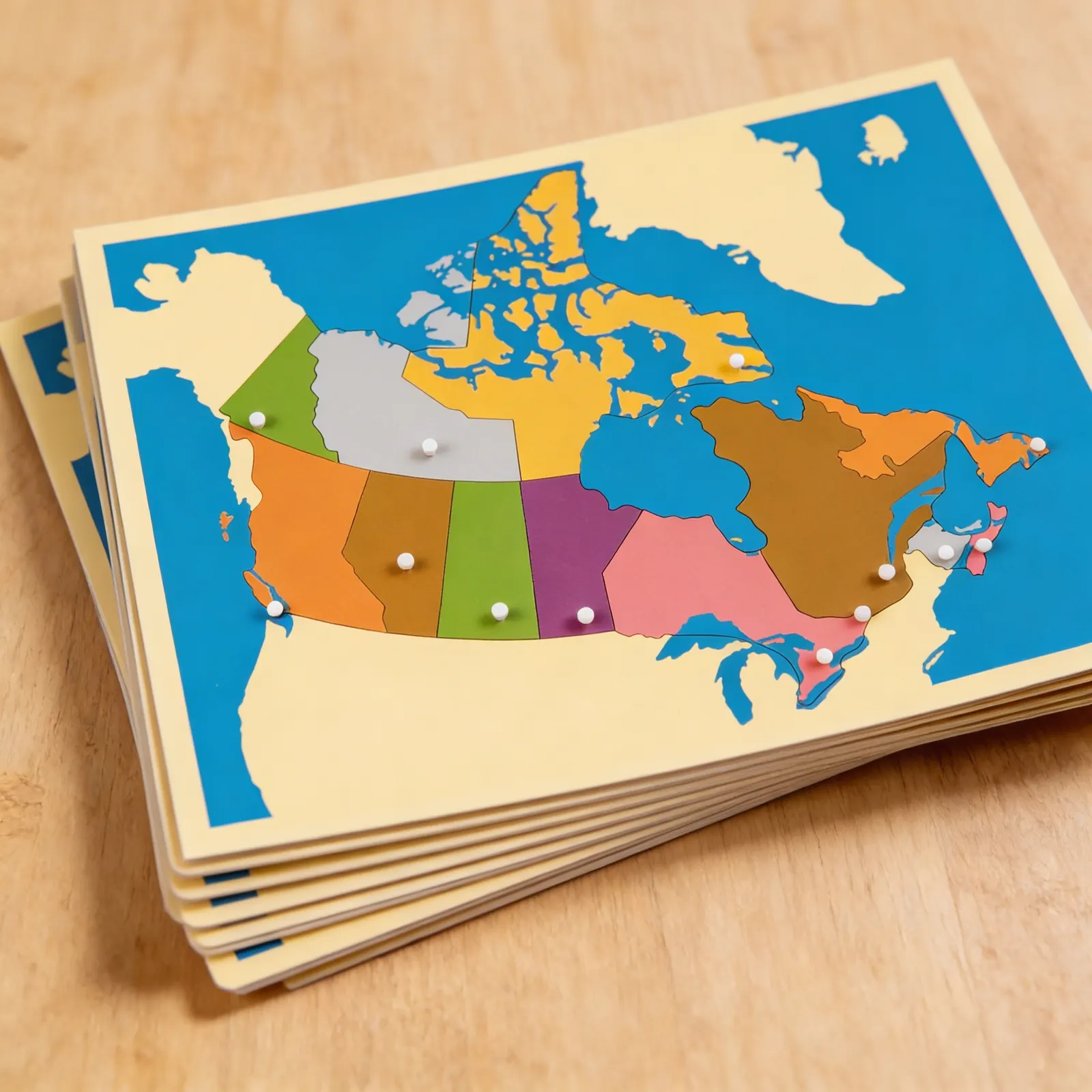 Puzzle mapa: Kanada: Bočný pohľad
