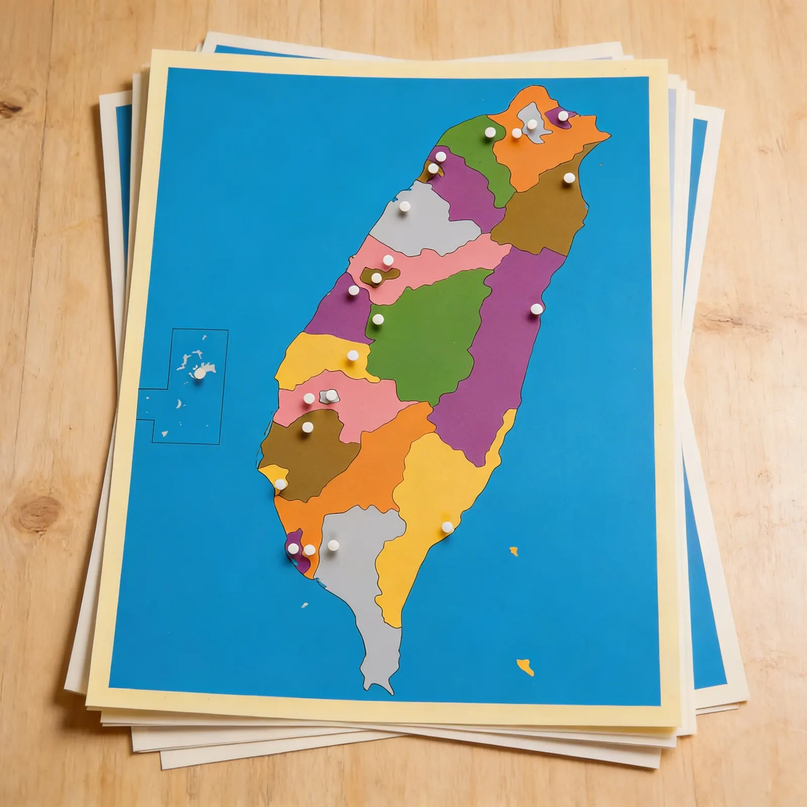 Puzzle mapa: Taiwan: Bočný pohľad