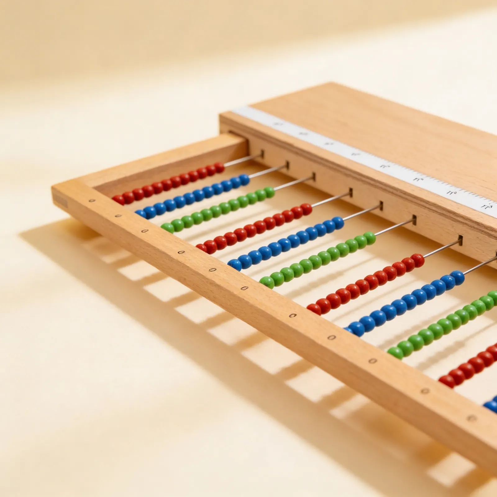 Multi-Base Bead Frame: Colour-Coded Mathematical Exploration Tool: Side view