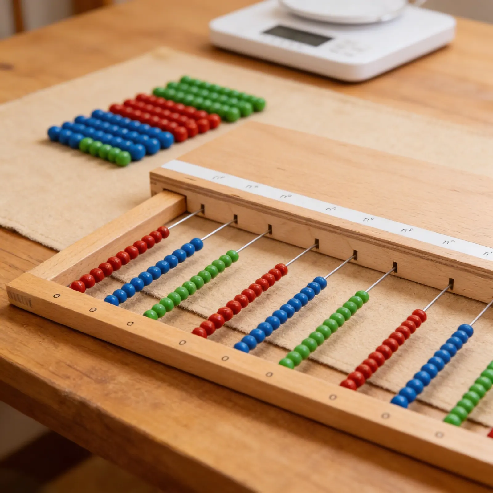 Multi-Base Bead Frame: Colour-Coded Mathematical Exploration Tool: Detail view