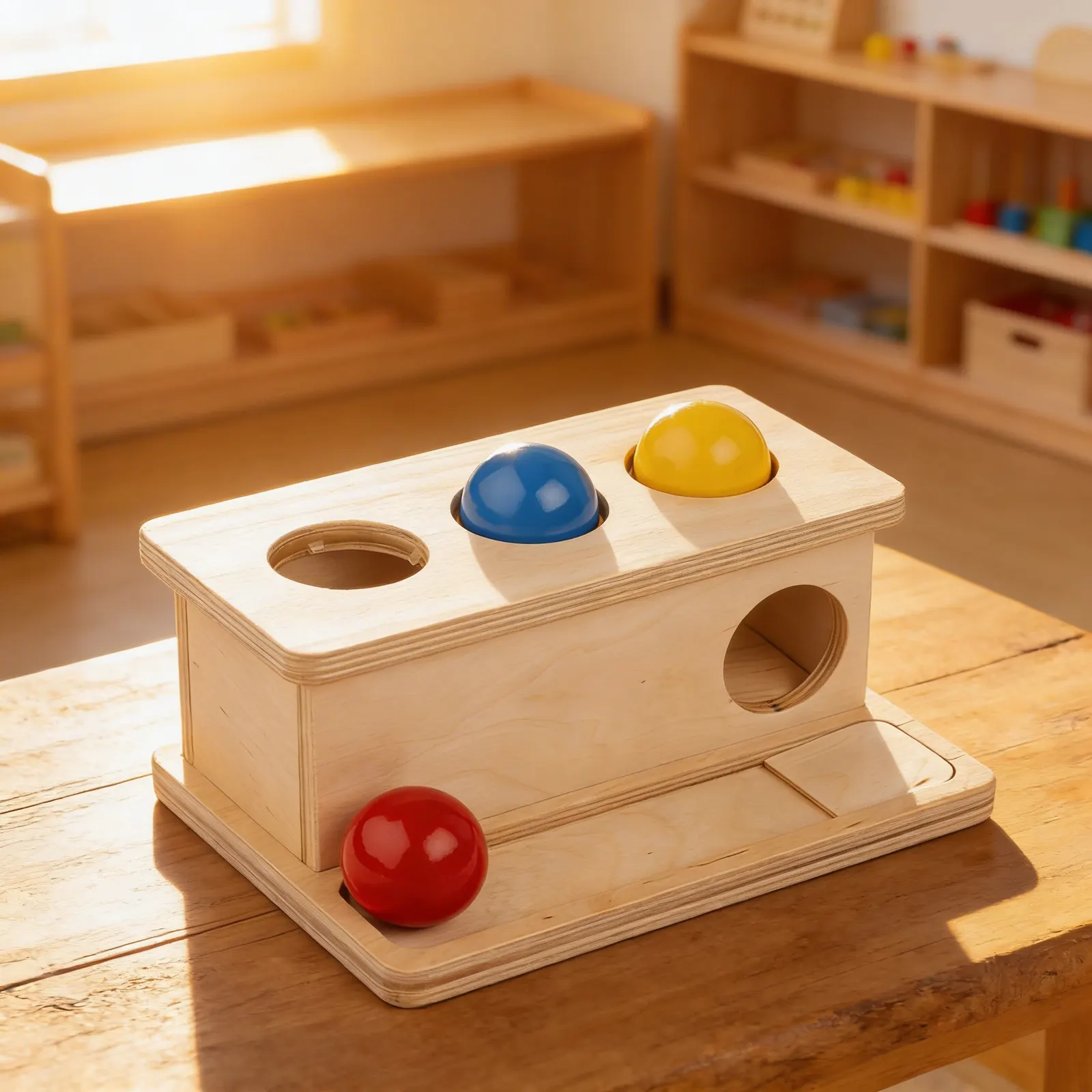 Push Box: Object Permanence Development Activity: Child learning