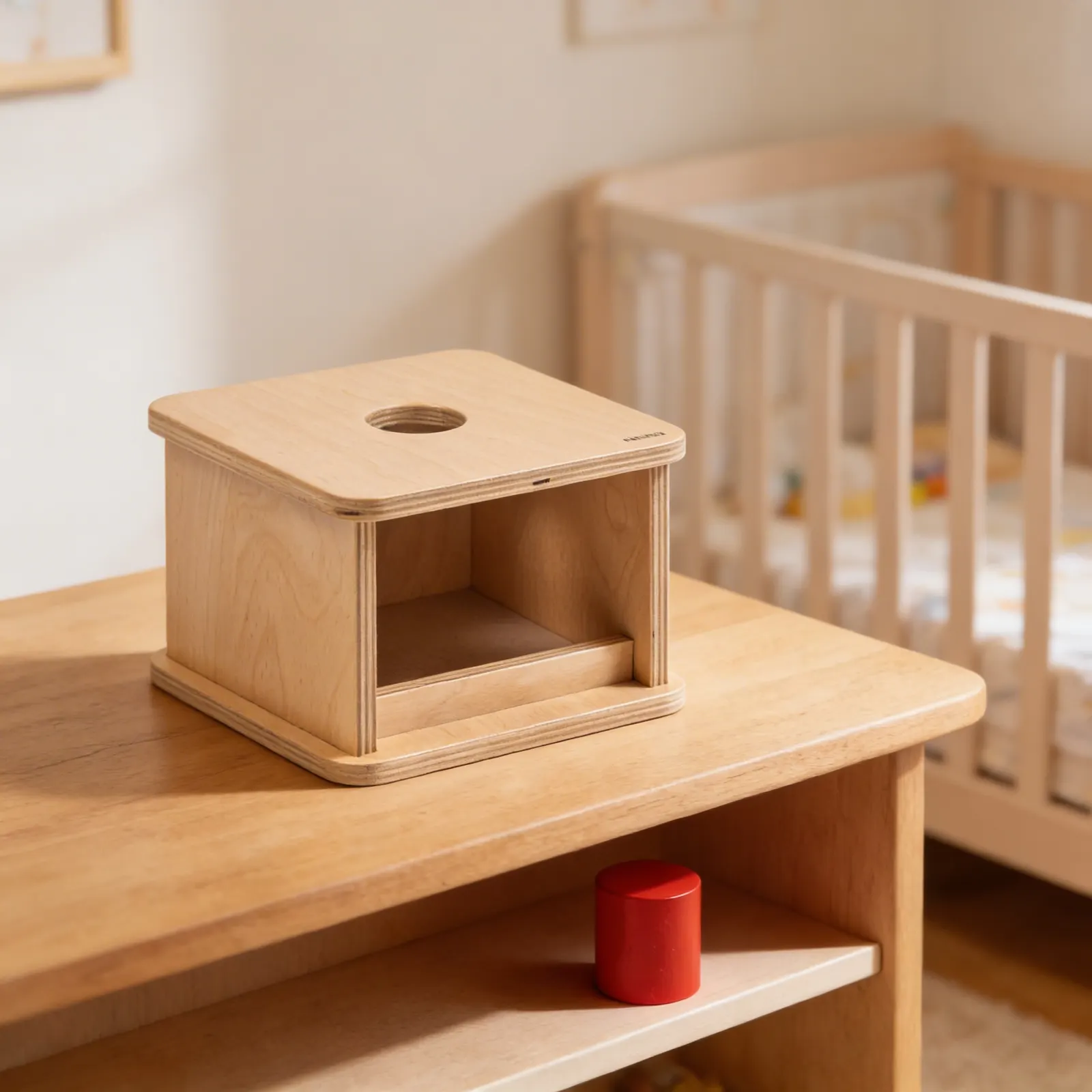 Imbucare Box: Large Cylinder for Object Permanence: Detail view