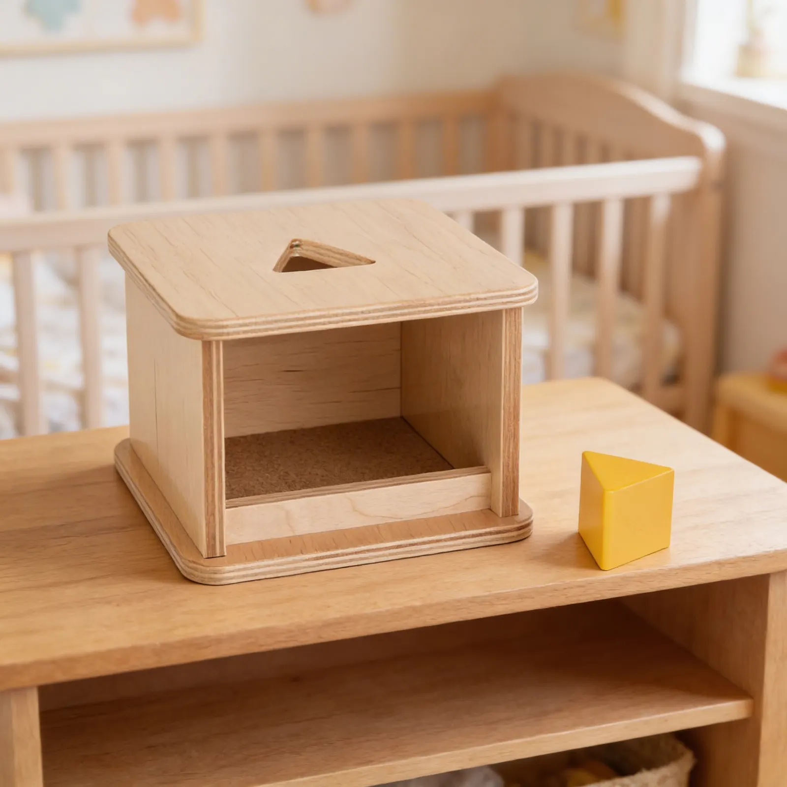 Imbucare Box with Triangular Prism: Triangle Shape Recognition: Detail view