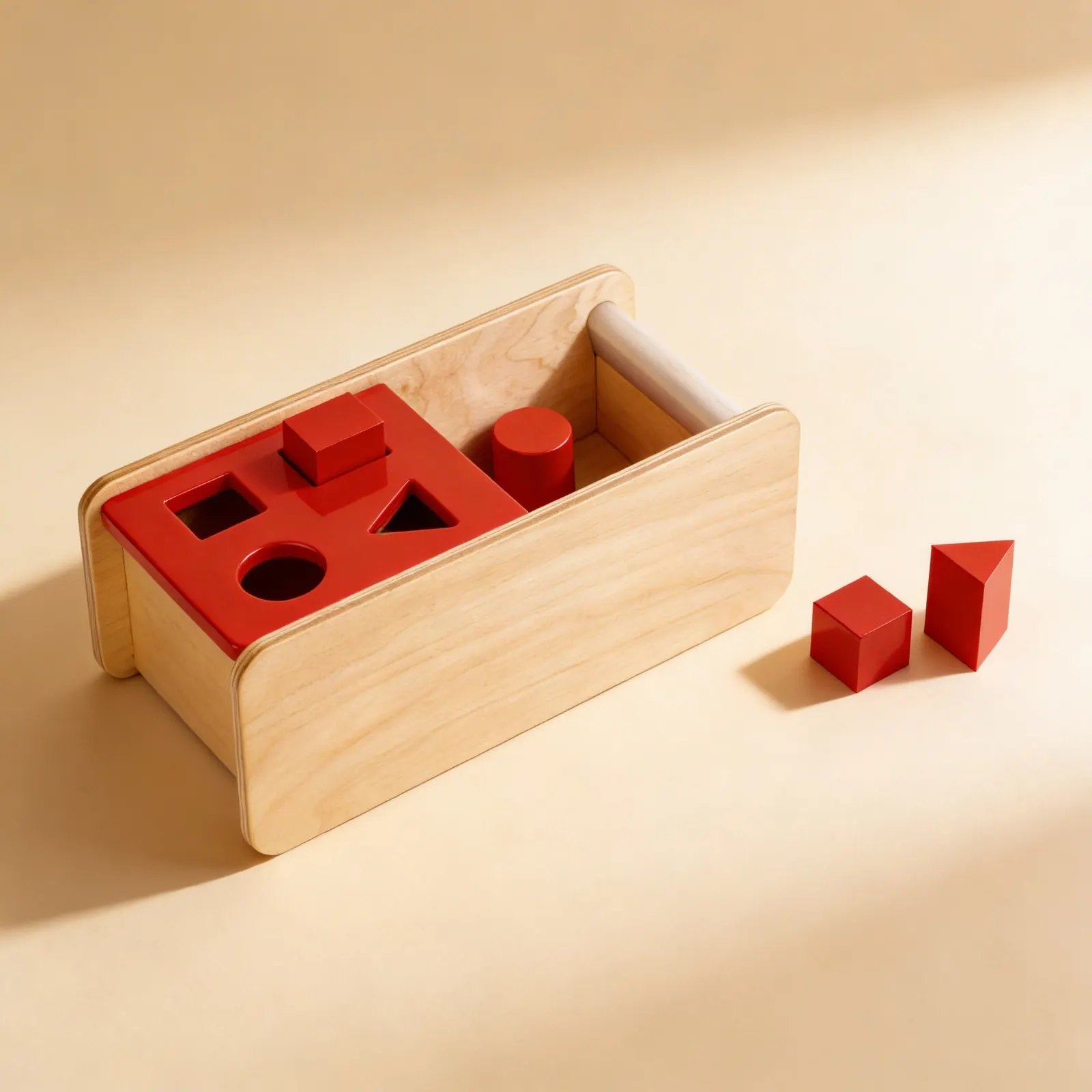 Imbucare Box: Flip Lid with 4 Shapes for Toddlers: Side view