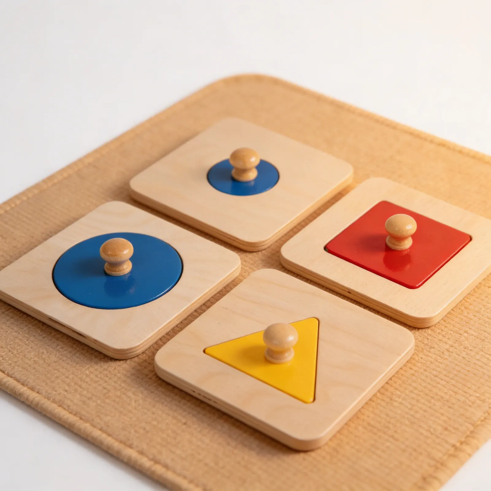 Sada puzzle s jednotlivými tvary: Detailní pohled