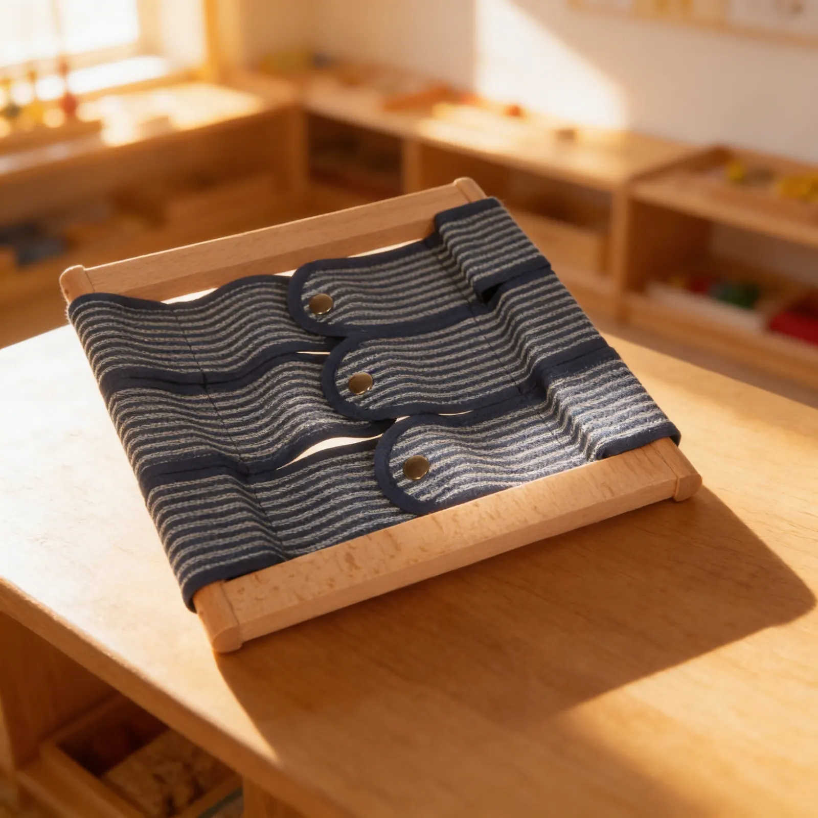 Dressing Frame: Snapping: Press-Snap Closure Fine Motor Skill: Child learning