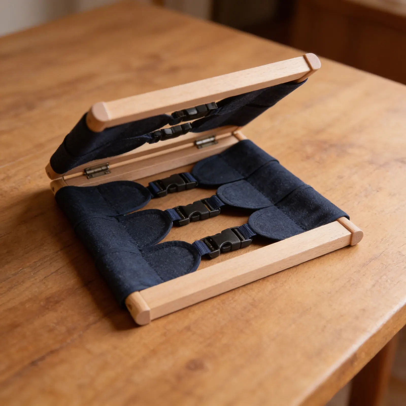 Dressing Frame: Buckling: Progressive Side-Release Practice: Detail view