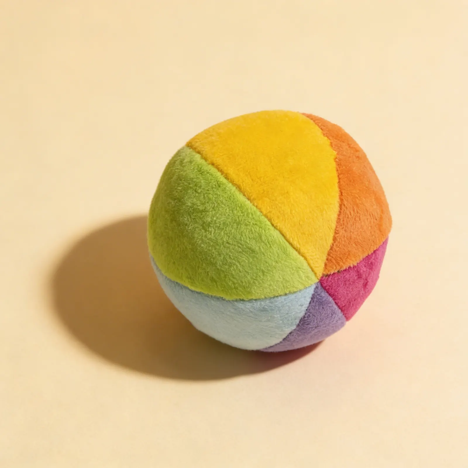 Soft Sensory Ball: Textured Fabric Rattle for Infants: Side view
