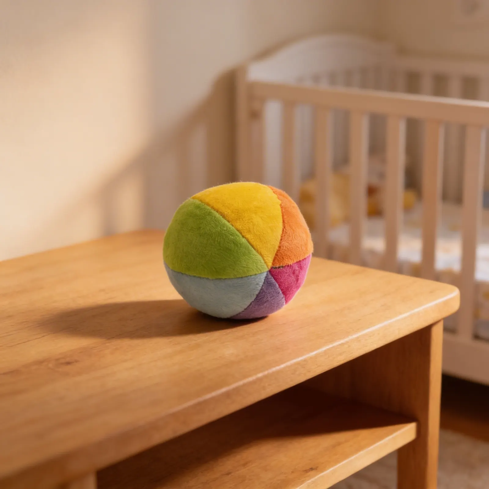 Soft Sensory Ball: Textured Fabric Rattle for Infants: Detail view
