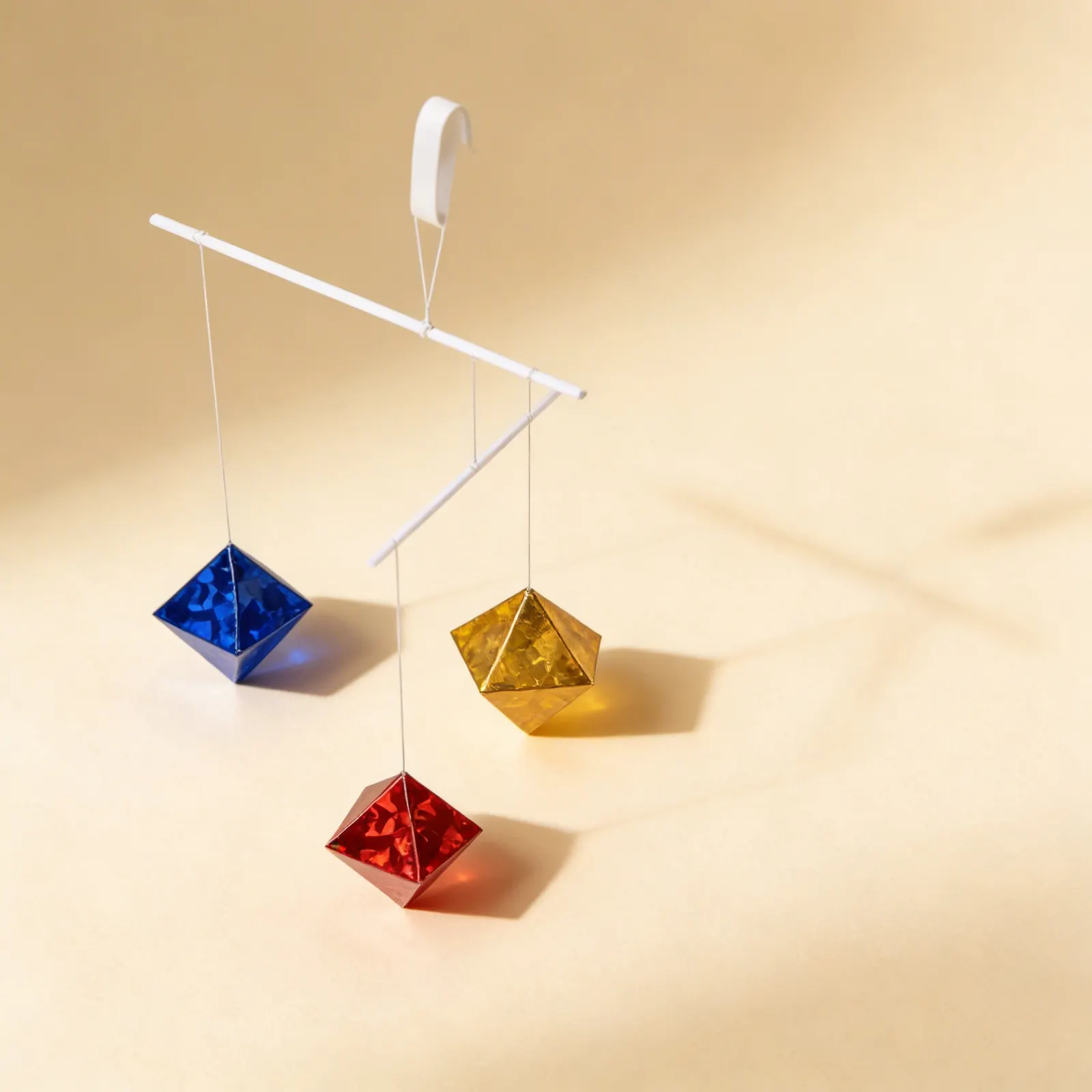 Octahedron Mobile: Geometric Crystal Forms for Visual Development: Side view