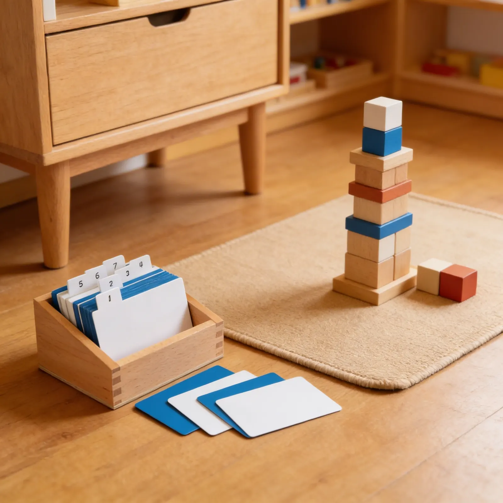 Geometric Cabinet Activity Set: Shape Recognition Extension Cards: Side view