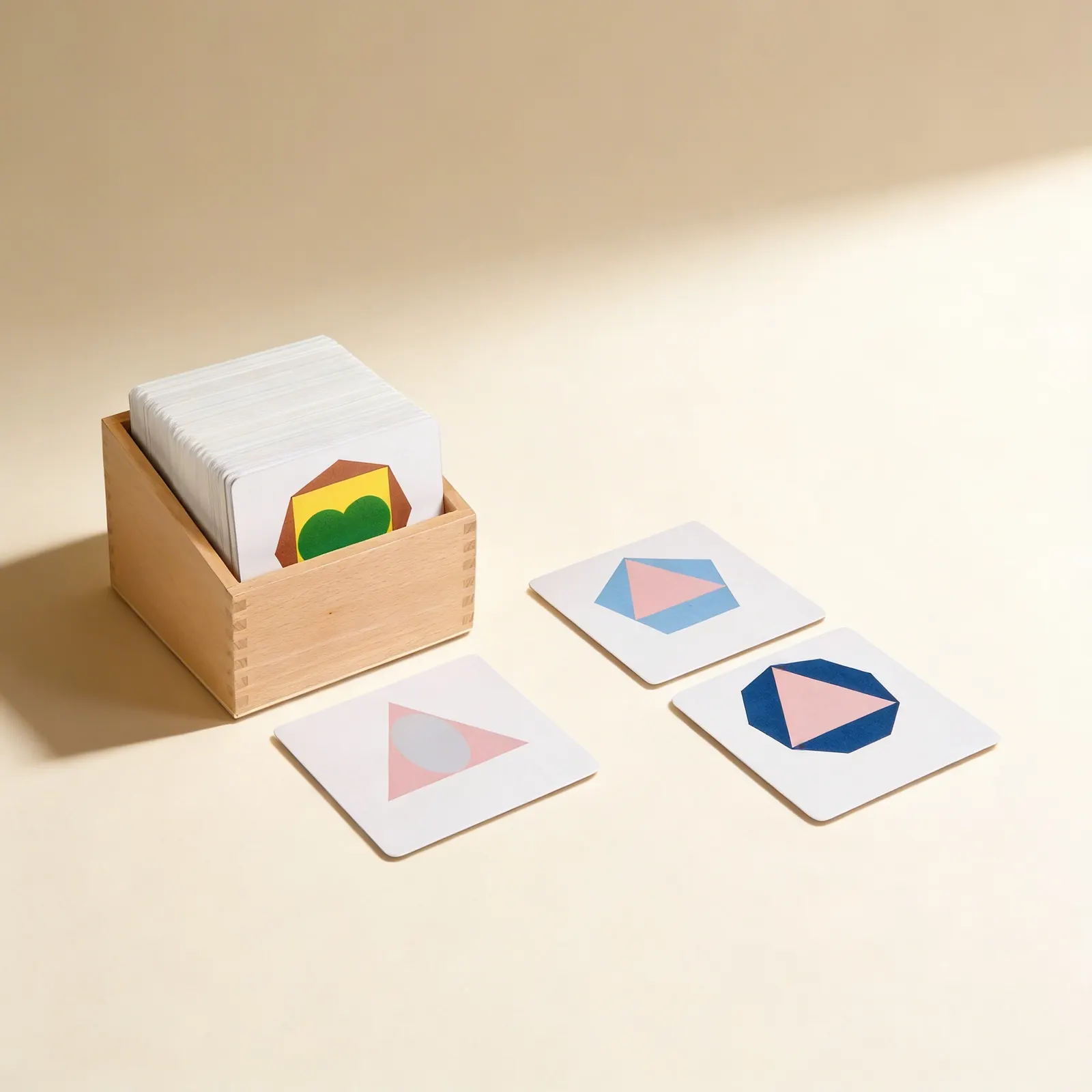 Large Numeral Cards Box: Visual Number Recognition & Geometry: Side view