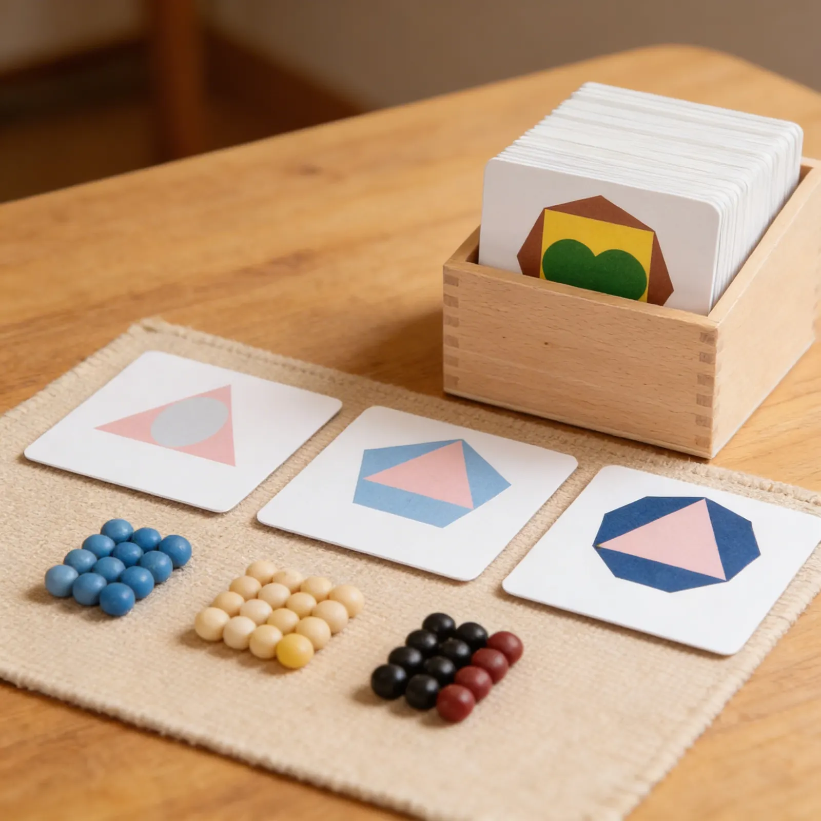 Large Numeral Cards Box: Visual Number Recognition & Geometry: Detail view