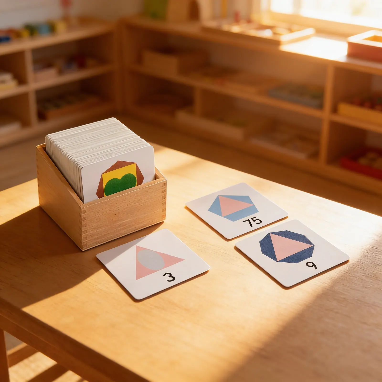 Large Numeral Cards Box: Visual Number Recognition & Geometry: Child learning