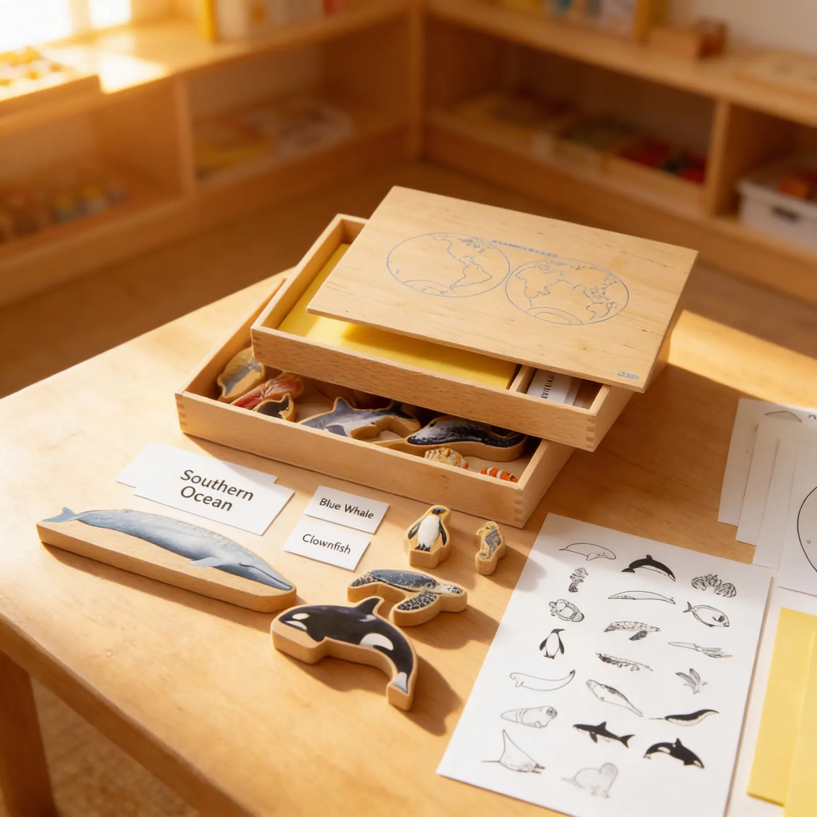Animal Ocean Box: Marine Life Classification & Vocabulary: Child learning