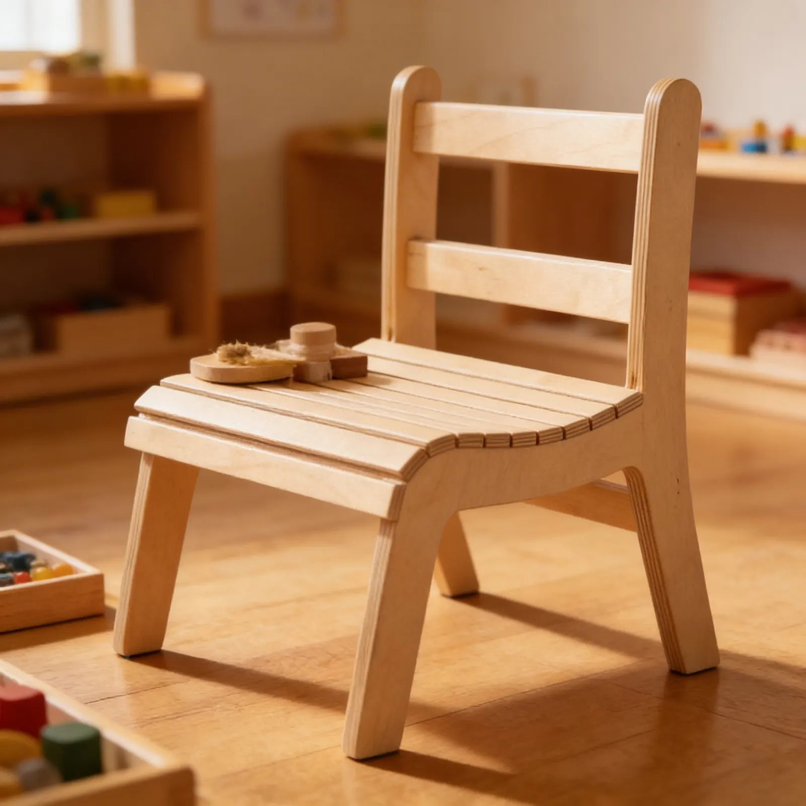 Laťková stolička: Nízka (13 cm): Detailný pohľad