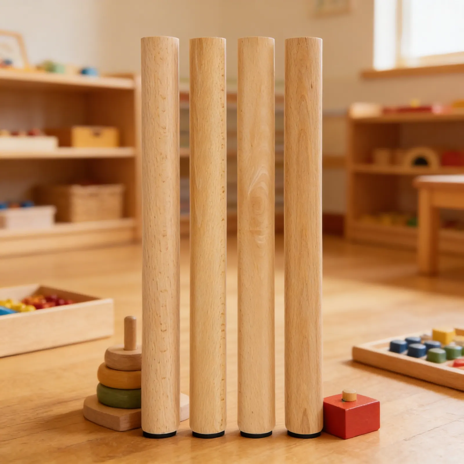 Sada 4 noh stolu: Výška 53 cm: Detailní pohled