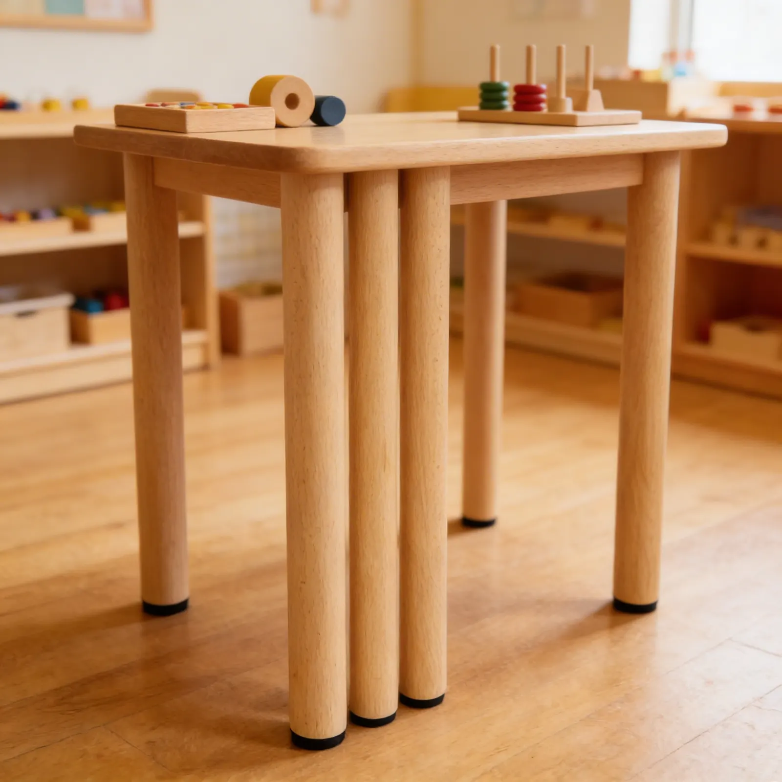 Sada 4 noh stolu: Výška 76 cm: Detailní pohled