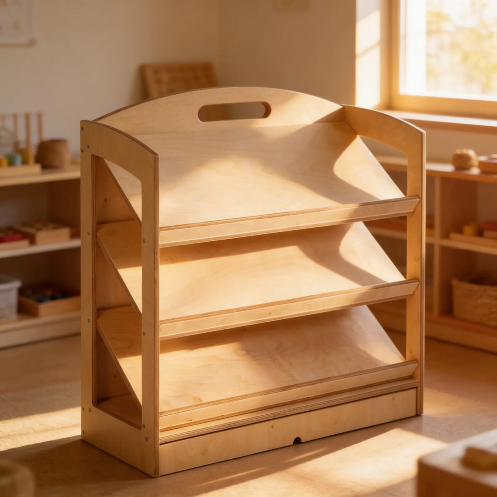 Open Back Bookshelf: 93cm Child-Height Literary Display: Child learning