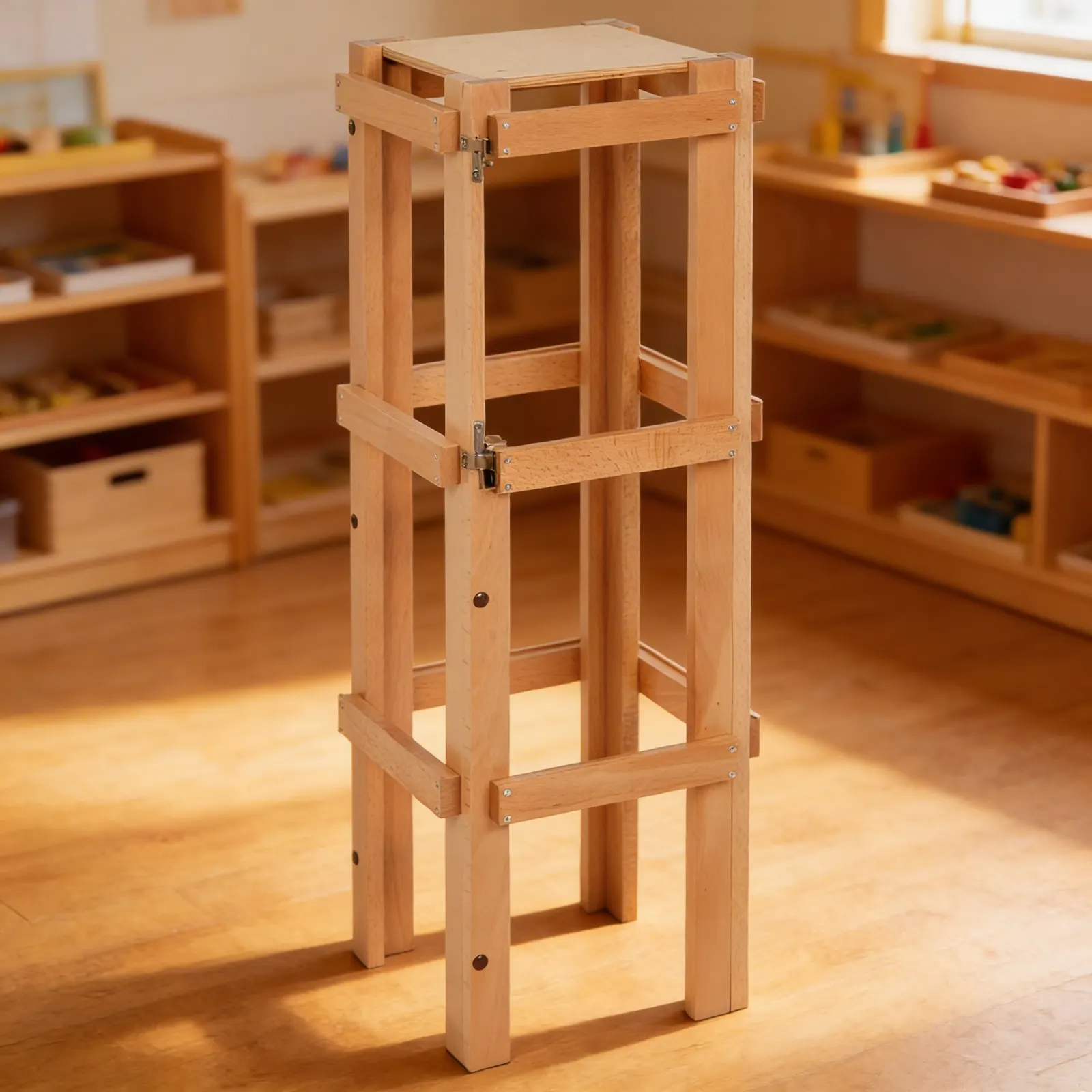 Dressing Frames Stand: Professional Storage for Life Skills Practice: Detail view