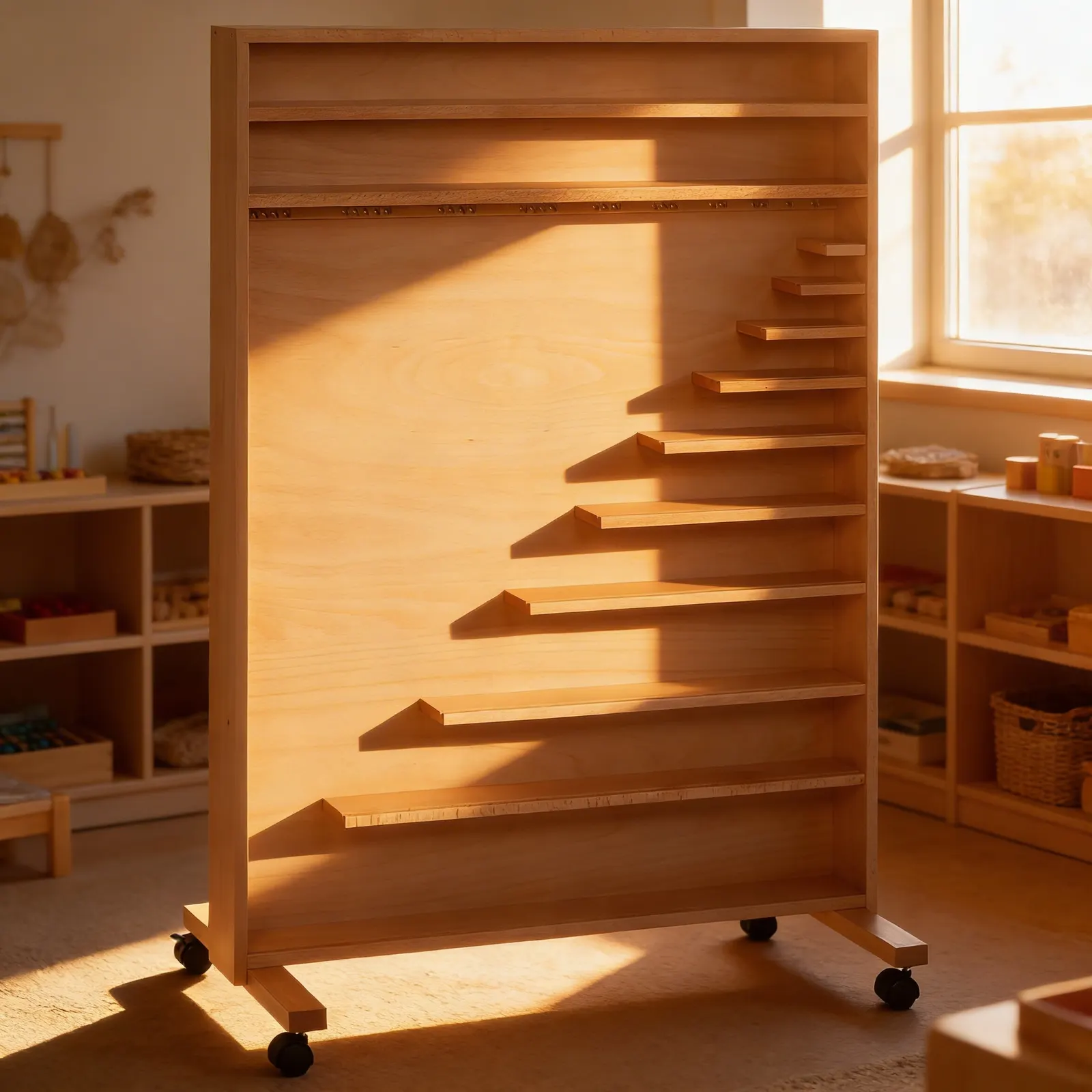 Bead Material Cabinet: Professional Storage for Golden Beads: Child learning