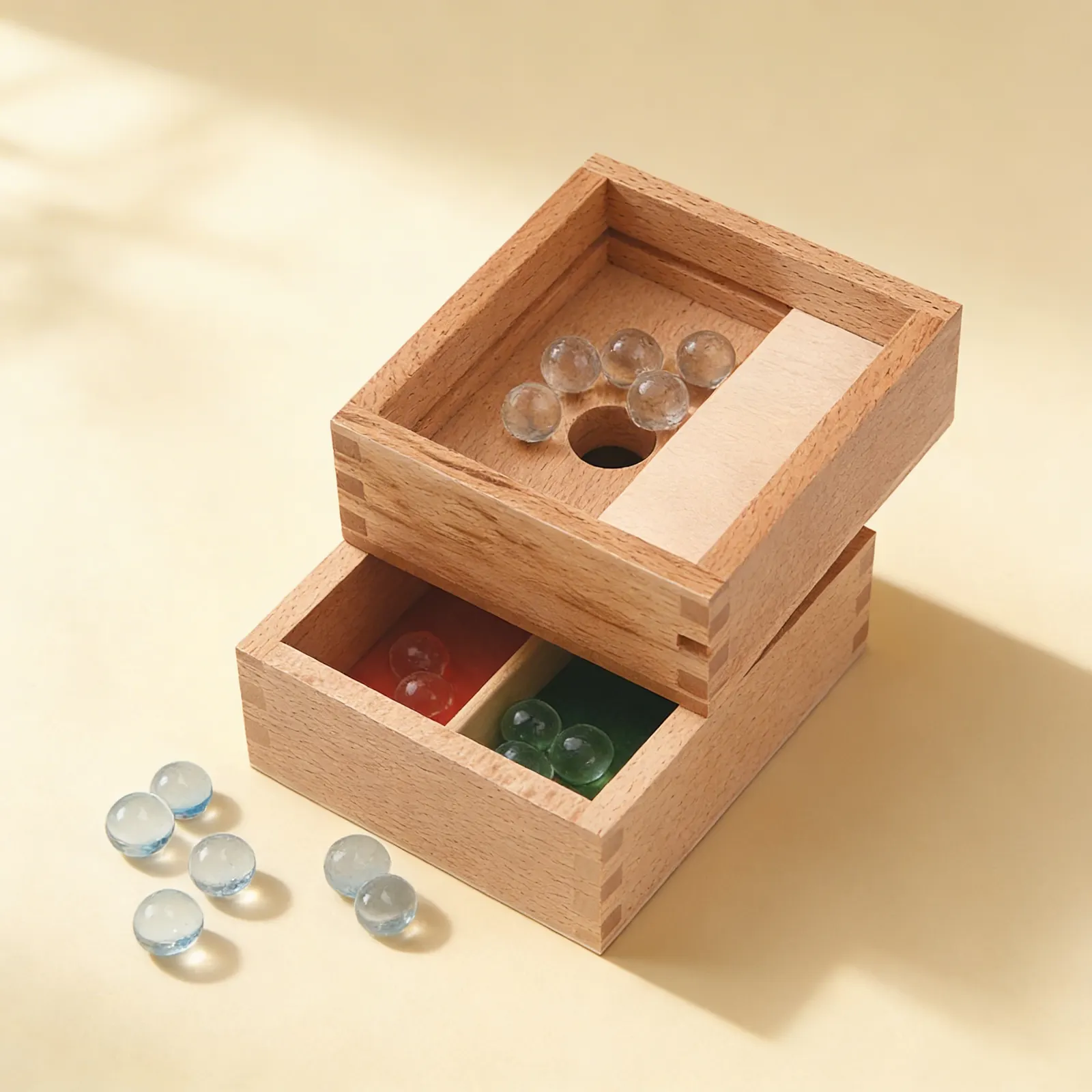 Quantity Splitting Box: Two-Tier Mathematical Sorting Activity: Side view