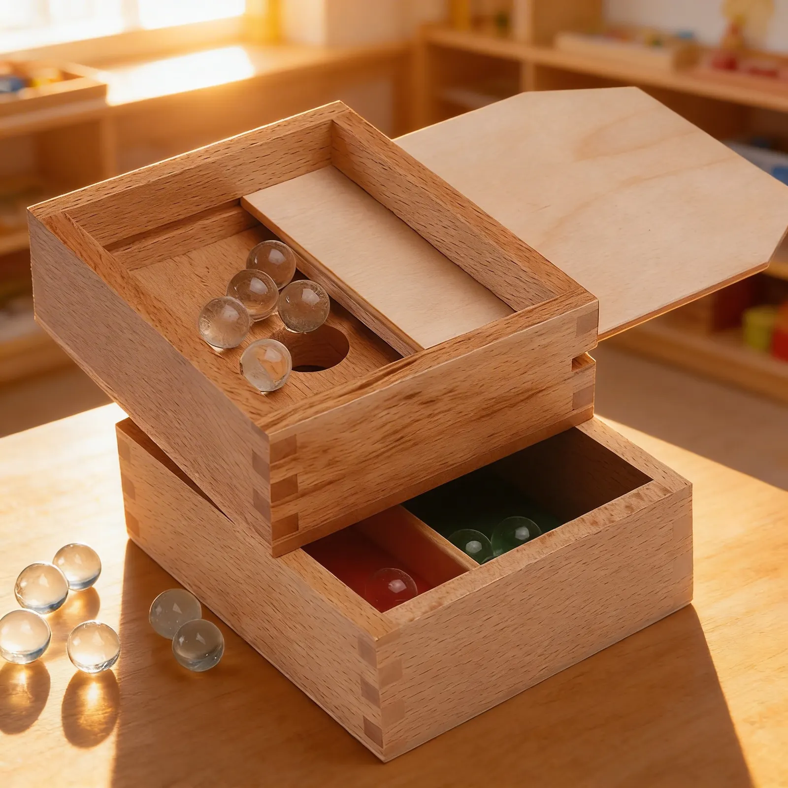 Quantity Splitting Box: Two-Tier Mathematical Sorting Activity: Child learning