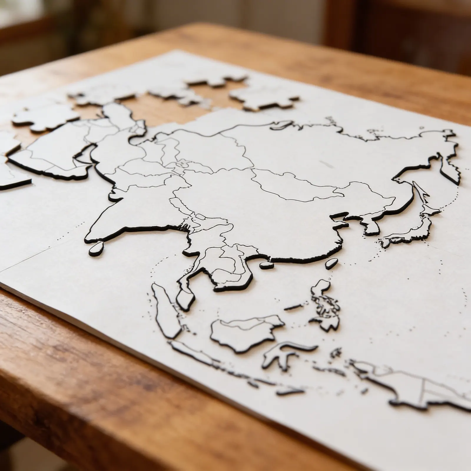 Asie: Politická mapa (50): Detailní pohled