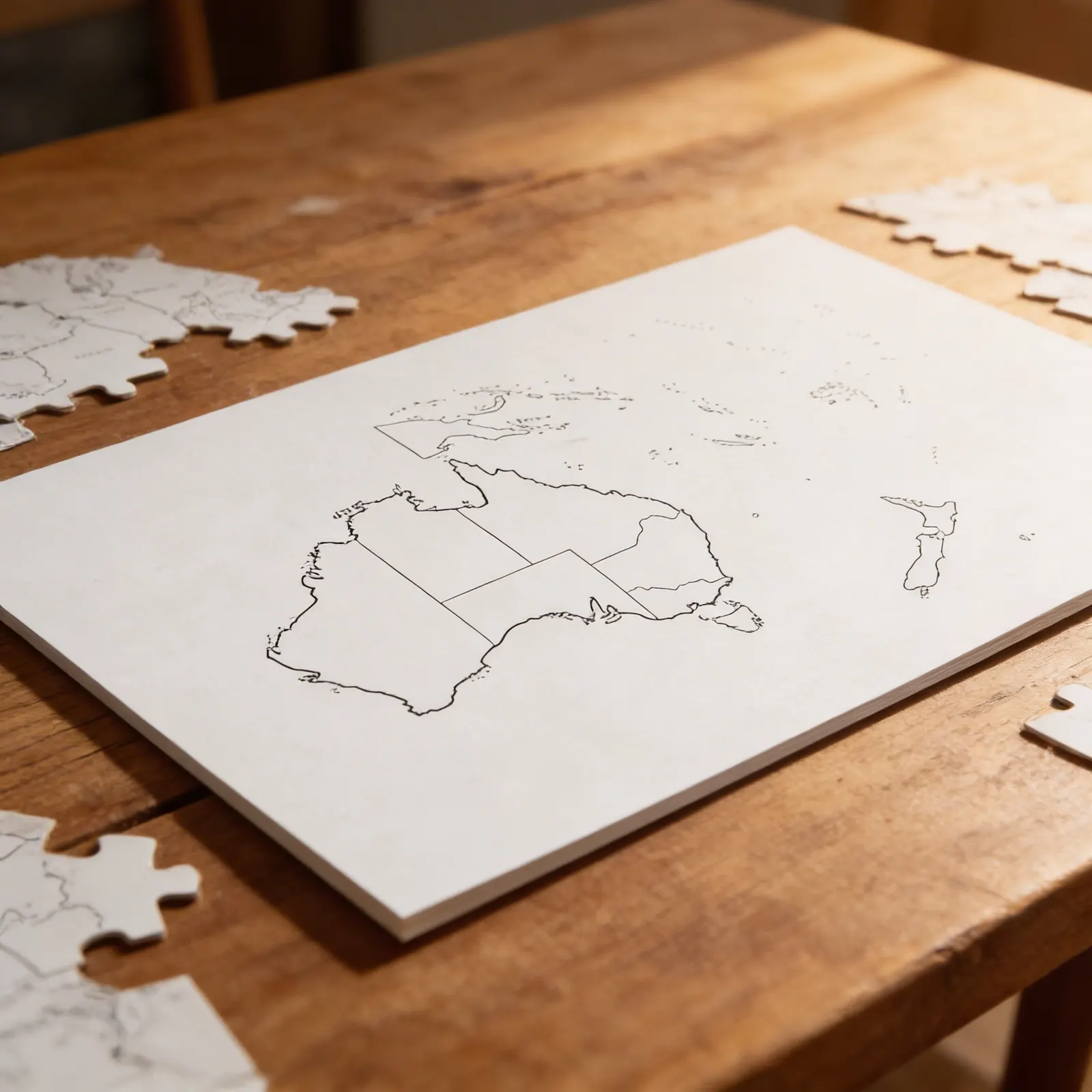 Austrálie: Mapy státních hranic: Balení 50 ks: Detailní pohled