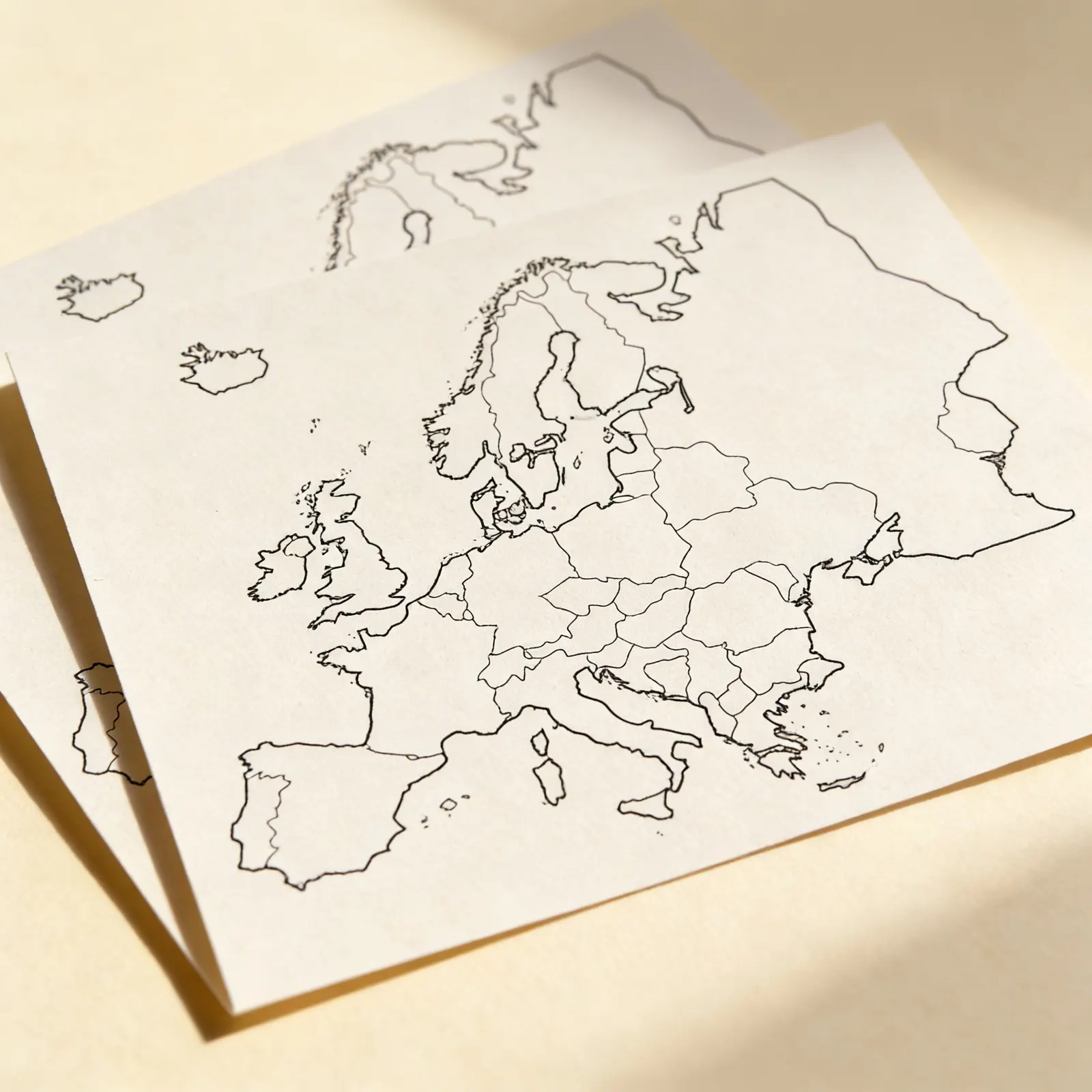Evropa: Politická mapa (50): Boční pohled
