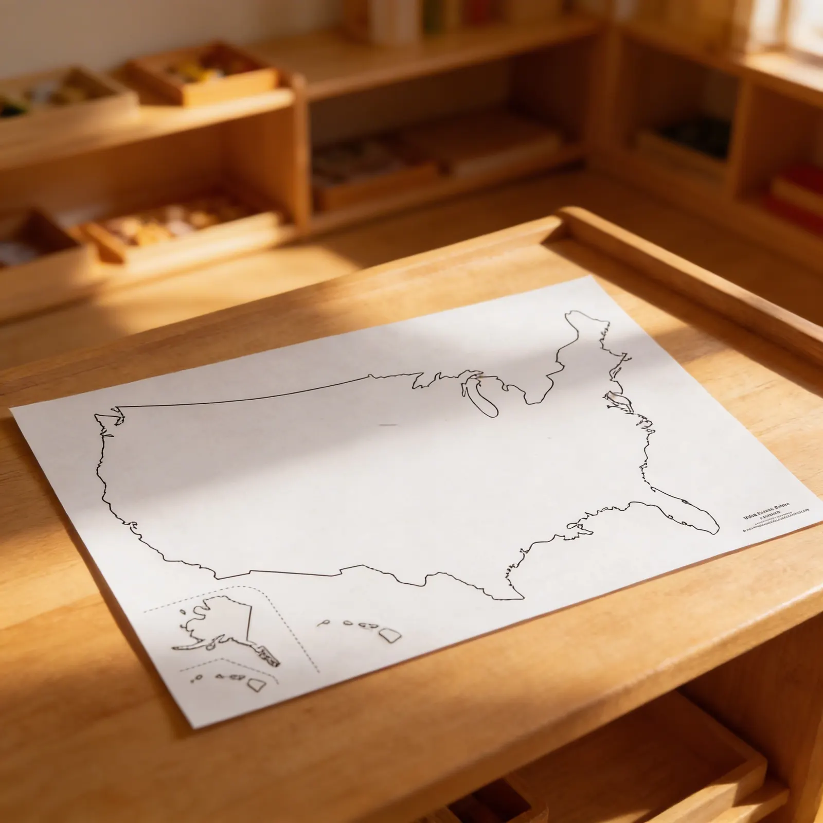Spojené štáty: Obrysová mapa (50): Pri použití