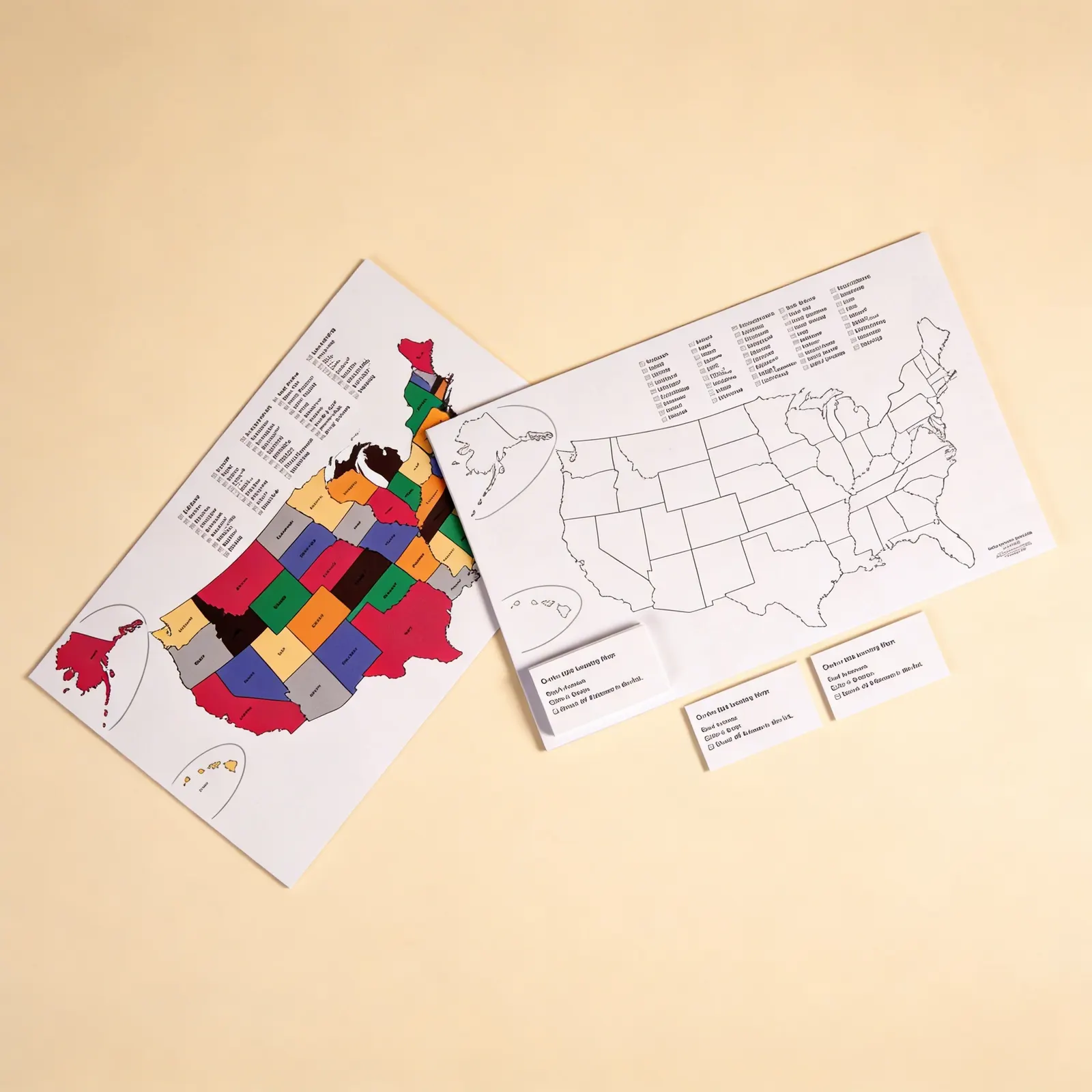 United States Map: 50 Colour-Coded Location Set: Catalog view