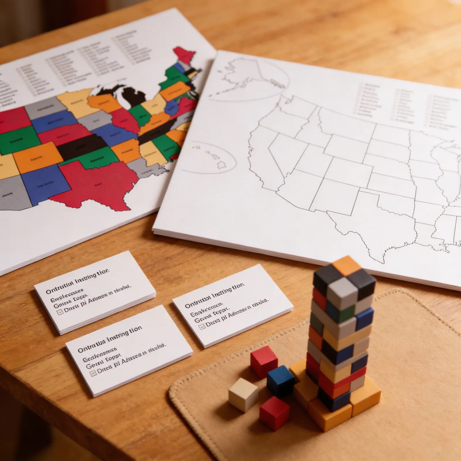 United States Map: 50 Colour-Coded Location Set: Side view