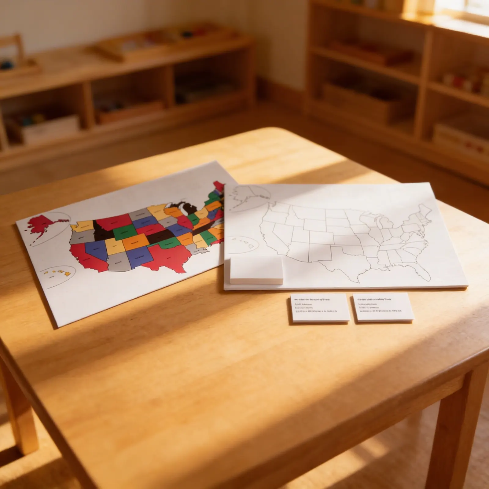 United States Map: 50 Colour-Coded Location Set: Child learning