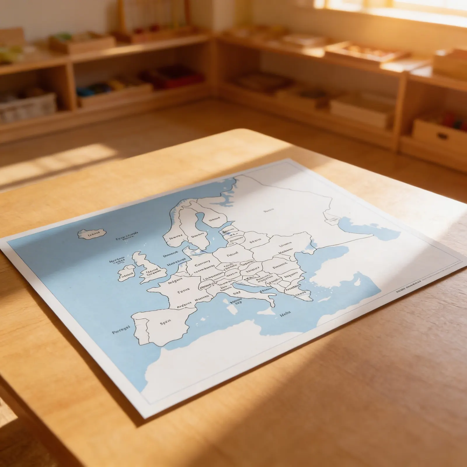Kontrolní mapa Evropy: s popisky: Při použití
