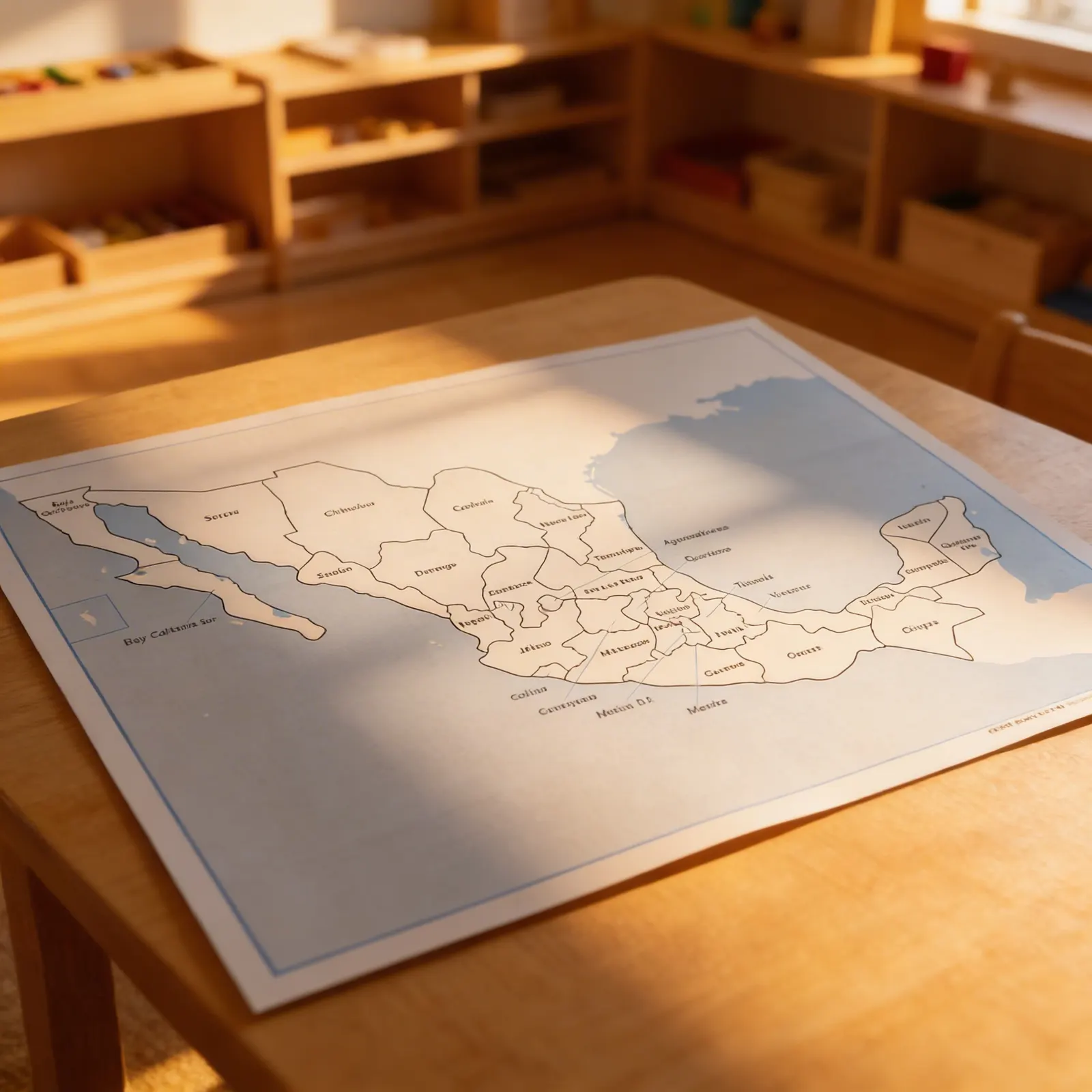 Kontrolná mapa Mexika: s popismi: Pri použití